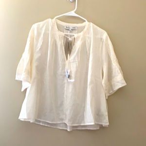 NWT Madewell cream cotton top